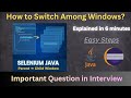 How to Switch Between Windows in Selenium Java | Window Handles Explained with Example|Switch window