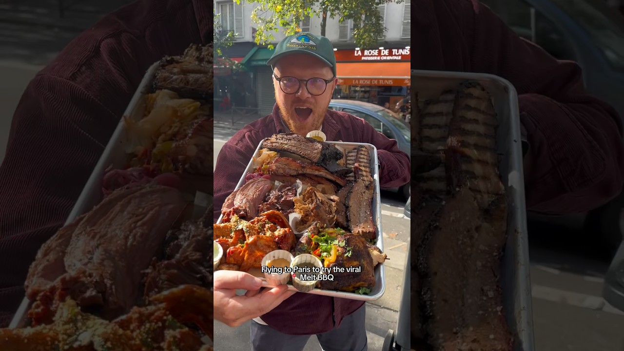 VISITING THE VIRAL BBQ SPOT IN PARIS #bbq #paris #foodie #foodreview #food #shorts