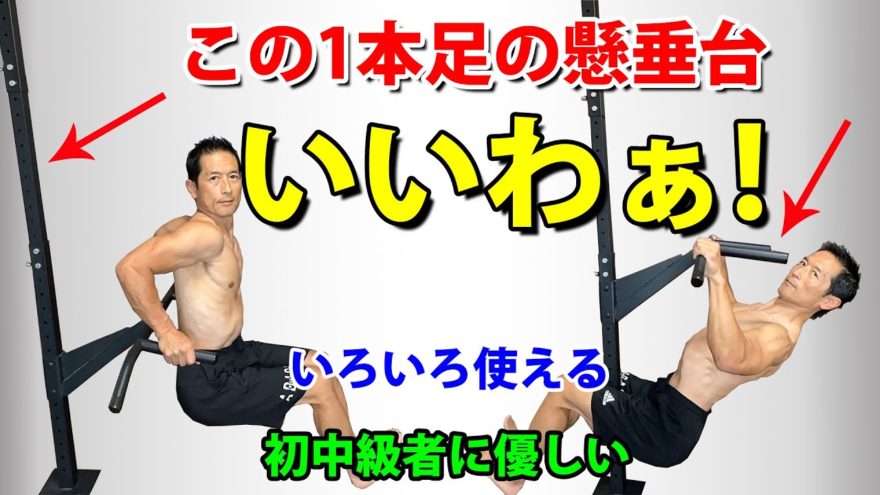 1本足の懸垂台がホントいい！初中級者に優しい！懸垂、腕立て伏せ 