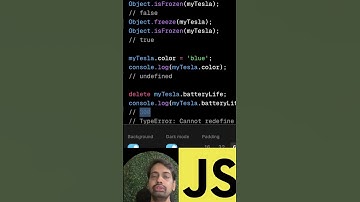 Freezing object in javascript 🥶🥶  #shorts #javascript