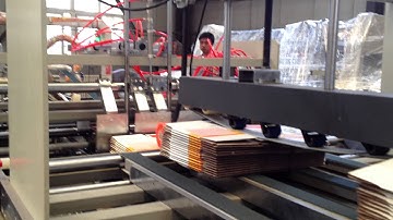 Automatic folder gluer + PP strapping line