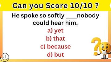 Conjunctions Quiz | Test Your English Grammar Skills! 📝 | Fun & Interactive Challenge