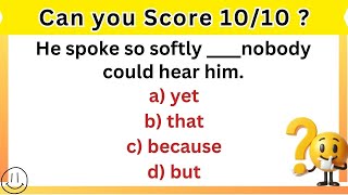 Conjunctions Quiz | Test Your English Grammar Skills! 📝 | Fun & Interactive Challenge