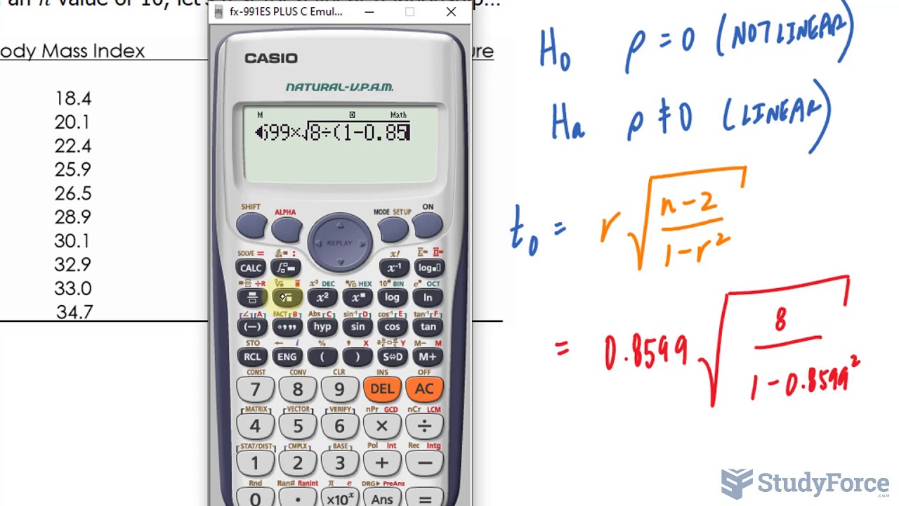 Testing The Significance Of The Correlation Coefficient R Youtube