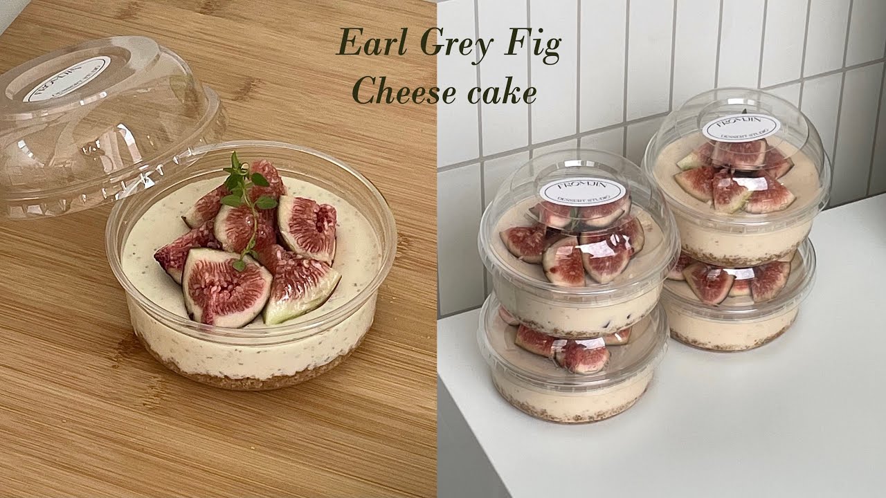 무화과 얼그레이 레어치즈케이크 만들기 | earl grey fig rare cheese cake