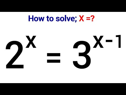 A Nice Exponential Equation, Can you Solve? 2^x=3^x-1 | Mathematics ...