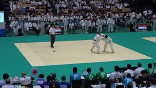 2018IH 柔道 男子100kg級 三回戦 植岡 天理(奈良県) 対 岩永 九州学院(熊本県)