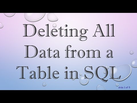 Deleting All Data from a Table in SQL