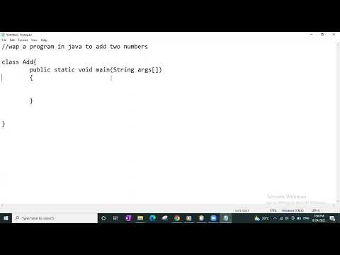 How to WAP a program in java to add two numbers
