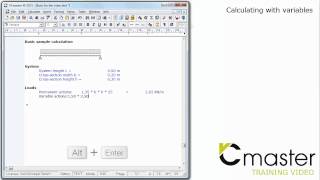 VCmaster - Calculation in the Text