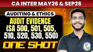 CA Inter Audit | Chapter 4: Audit Evidence | SA 500,501,505,510,520,530,550 | CA Inter May26 &amp; Sep26