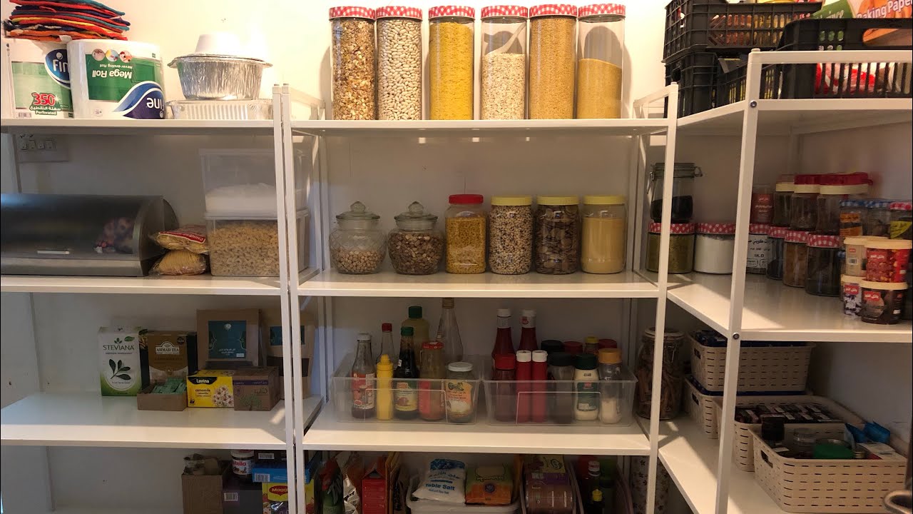 طريقتي لتنظيم مخزن الطعام my pantry makeover