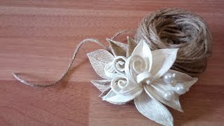 Джутовая филигрань Серия заколок из джута &quot;Ева&quot; ©2019/evadusheva/Jute filigree/Kute jute/jute idea