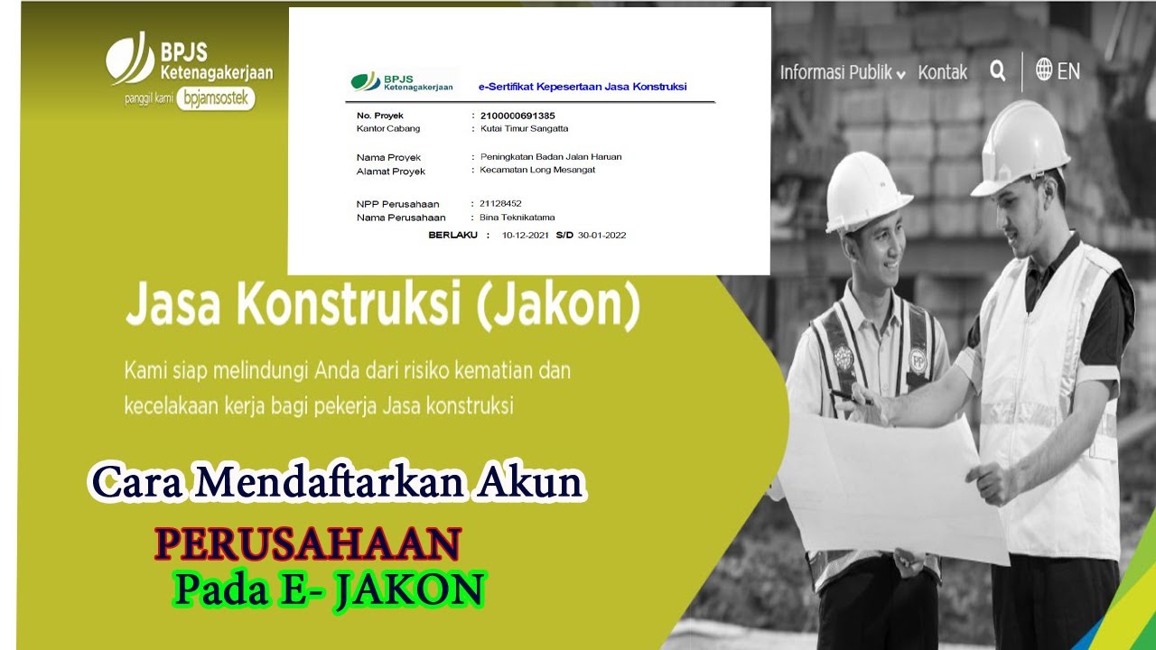Tutorial Membuat Akun Pada Aplikasi E JAKON BPJS Ketenagakerjaan 