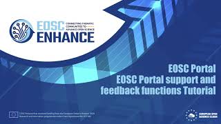 EOSC Portal - EOSC Portal support and feedback functions tutorial