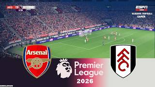 Arsenal Vs Fulham I Premier League 2026 I  Match All Goals I Simulation Pes