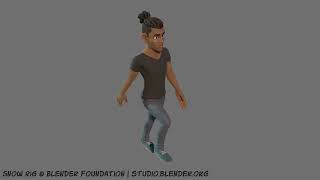 Snow - 12 frame walk cycle #blender #blenderanimation