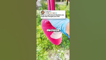 What is a split-second decision you made that changed your life? ☝️