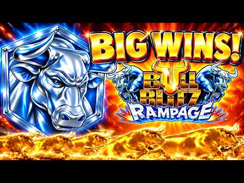 RAMPAGE FEATURE POPPED! 🚨 NEW! 🚨 BULL BLITZ Slot! BIG WINs at EL CORTEZ Casino in LAS VEGAS!