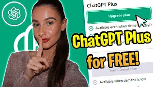 How I got Open Ai's ChatGPT Plus for free ... UPGRADE to ChatGPT Plus completely for free! ✅