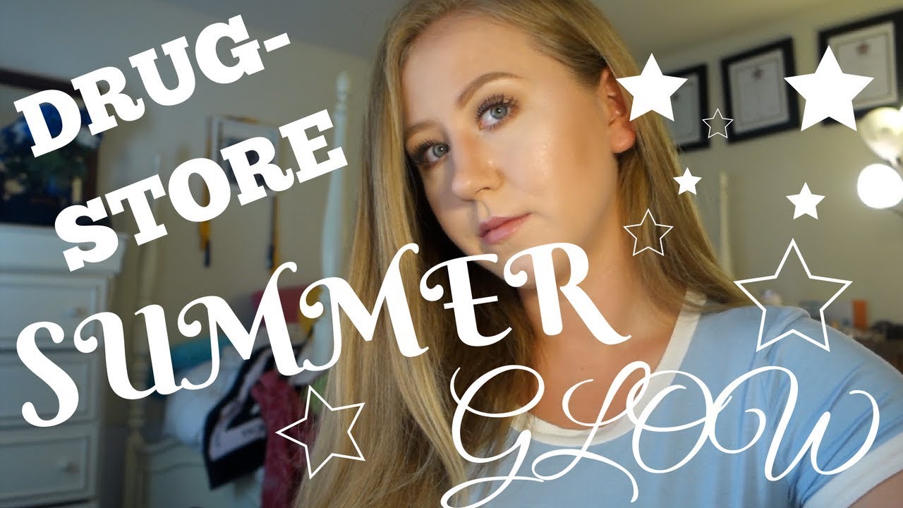 BEST drugstore makeup for glowy skin | summer glow tutorial