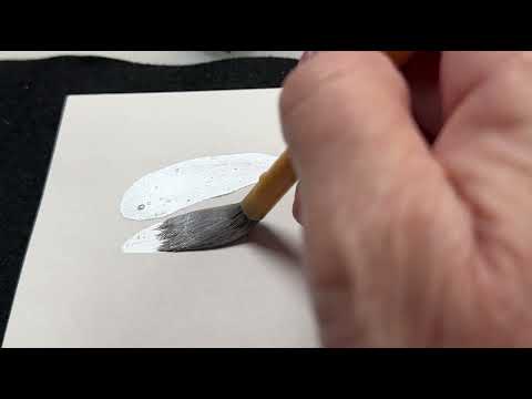 Silver Liquid Sumi Ink - swatch on white paper