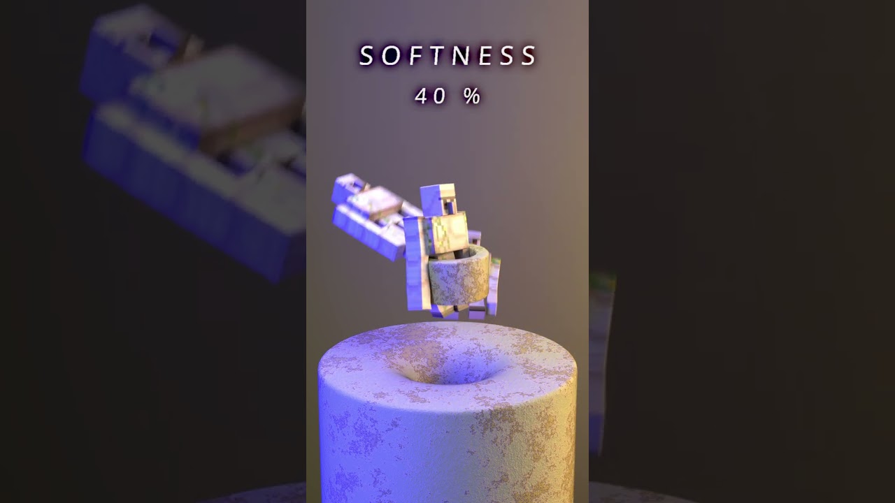 0% to 100% irongolem in torus hole 3D Soft Body Simulation in houdini