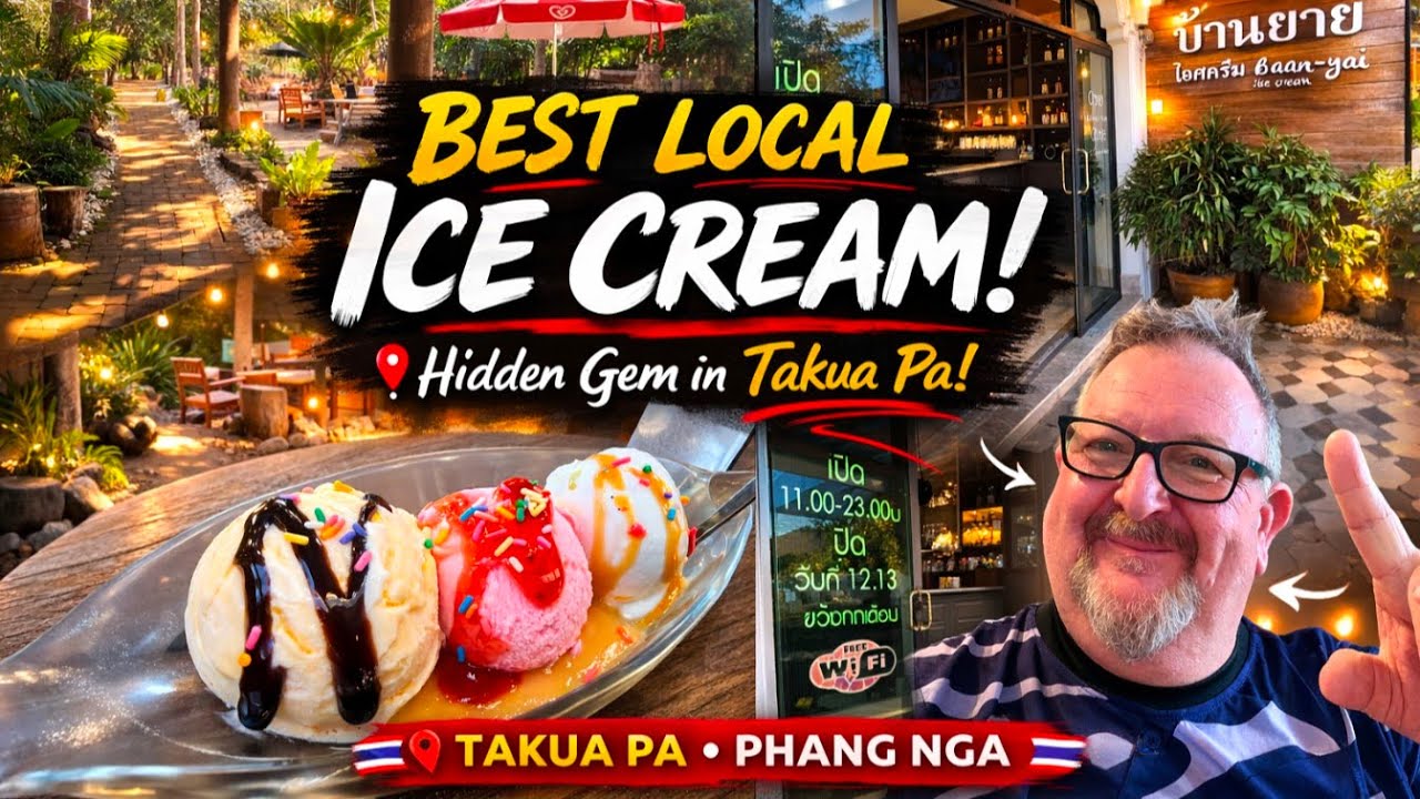 🍦 Скрытая жемчужина мороженого в Такуа Па, Пханг Нга 🇹🇭 | Магазин мороженого Баан Яй
