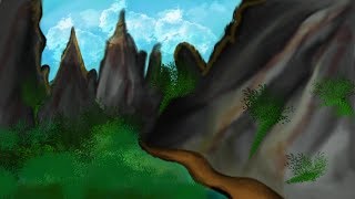 landscape digital photoshop drawing painting tutorials
