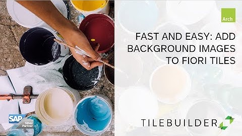 Add background images to Fiori Tiles