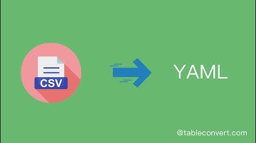 How to Convert CSV to YAML online?