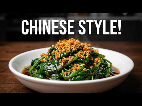 How to cook a simple Ginger Garlic Spinach dish (Chinese Style)
