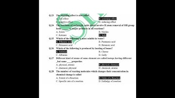 PMC Paid Practice Test Chemistry MCQs With Answers FOR MDCAT #shortsyoutube #shorts