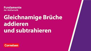 Brüche addieren und subtrahieren Teil 1 LeEx übt Bruchrechnen