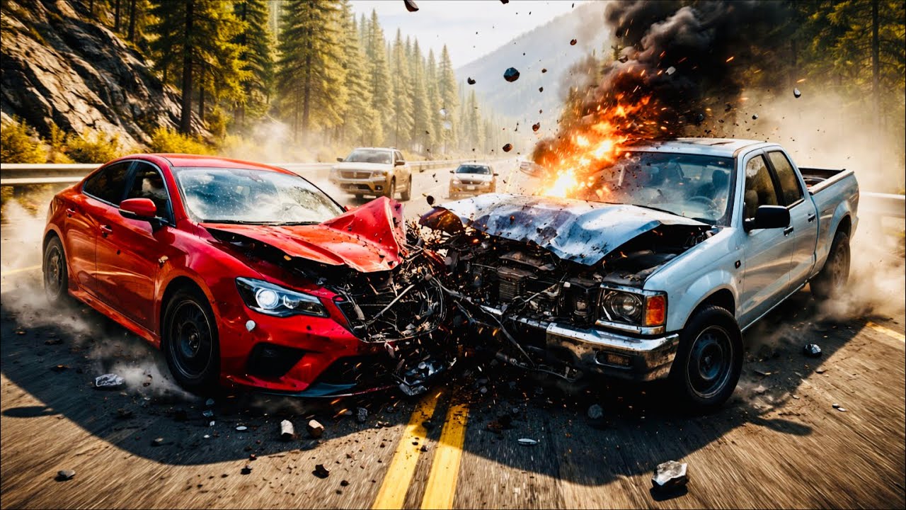 INSANE Head-On Collision on the Wrong Lane! | BeamNG.drive Realistic Crash