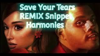 Save Your Tears- The Weekend( Snippet) Ft Ariana Grande Harmonies