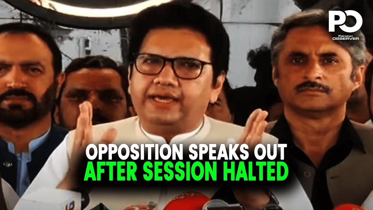 KP Assembly Chaos: Opposition Members ROAR Outside as Assembly is Adjourned | Pakistan Observer