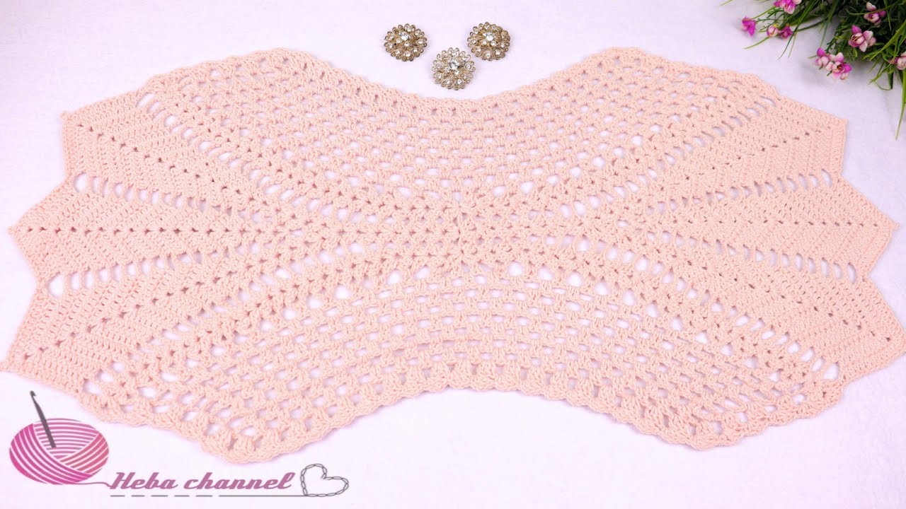 كروشيه مفرش ترابيزة /مفرش سفرة/ مشاية او سجاده صغيرة