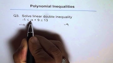 Solve Linear Double Inequality
