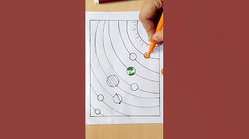 solar system painting | Solar System Diagram Drawing #shorts