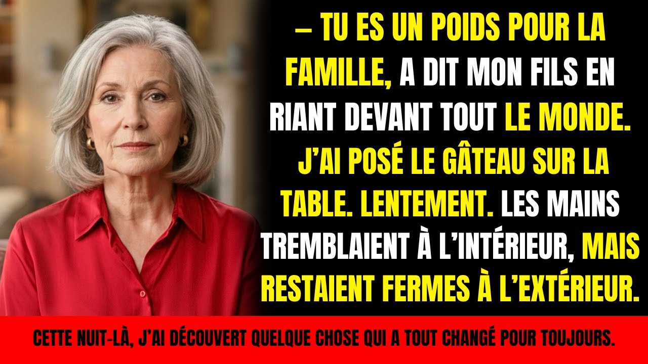 « Tu es un fardeau pour la famille », a dit mon fils en riant… mais cette nuit-là, tout a changé
