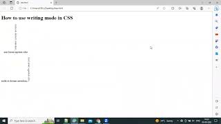 How to use writing mode in CSS