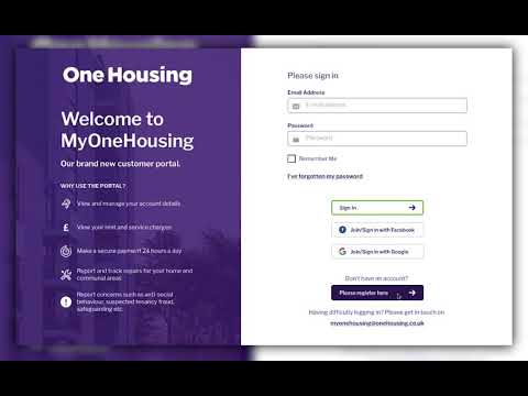 MyOneHousing - How to Register