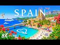 SPAIN 8K Aerial 🇪🇸 🏰 Barcelona, Madrid & Breathtaking Mediterranean Landscapes 🌊