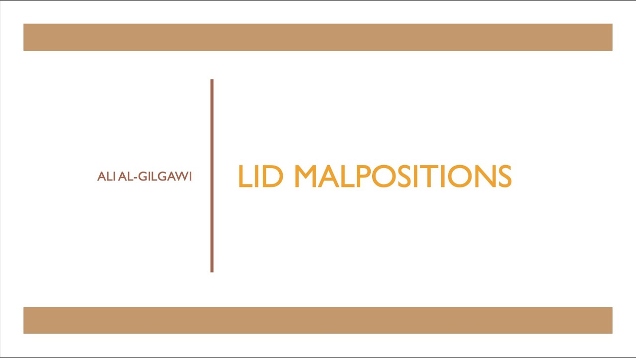 Lid Malpositions
