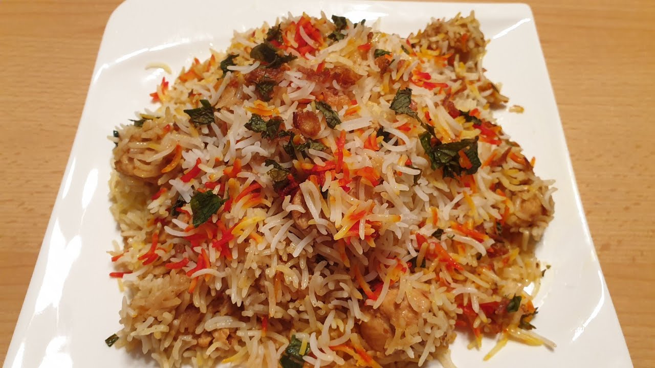 Hindische Hühnchen Reis Rezept/Chicken biryani recipe with shan biryani ...