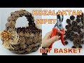SEPETİMLE AŞK YAŞIYORUM! (Kozalaklardan Sepet Yapımı) / How To Make Basket With Pine Cone / Recycle