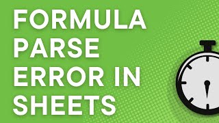 Formula Parse Error: Why Google Sheets chokes on dollar signs in formulas (2025)