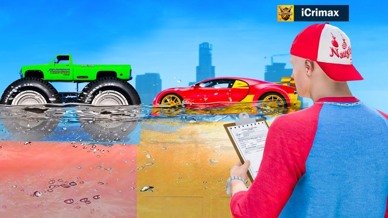 Welches AUTO kann in TIEFERES WASSER fahren in GTA 5! (Experiment)