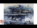 WATERCOLOR PAINTING for beginners |A simple Lakeside Landscape Watercolor Tutorial | Shahanoor Mamun